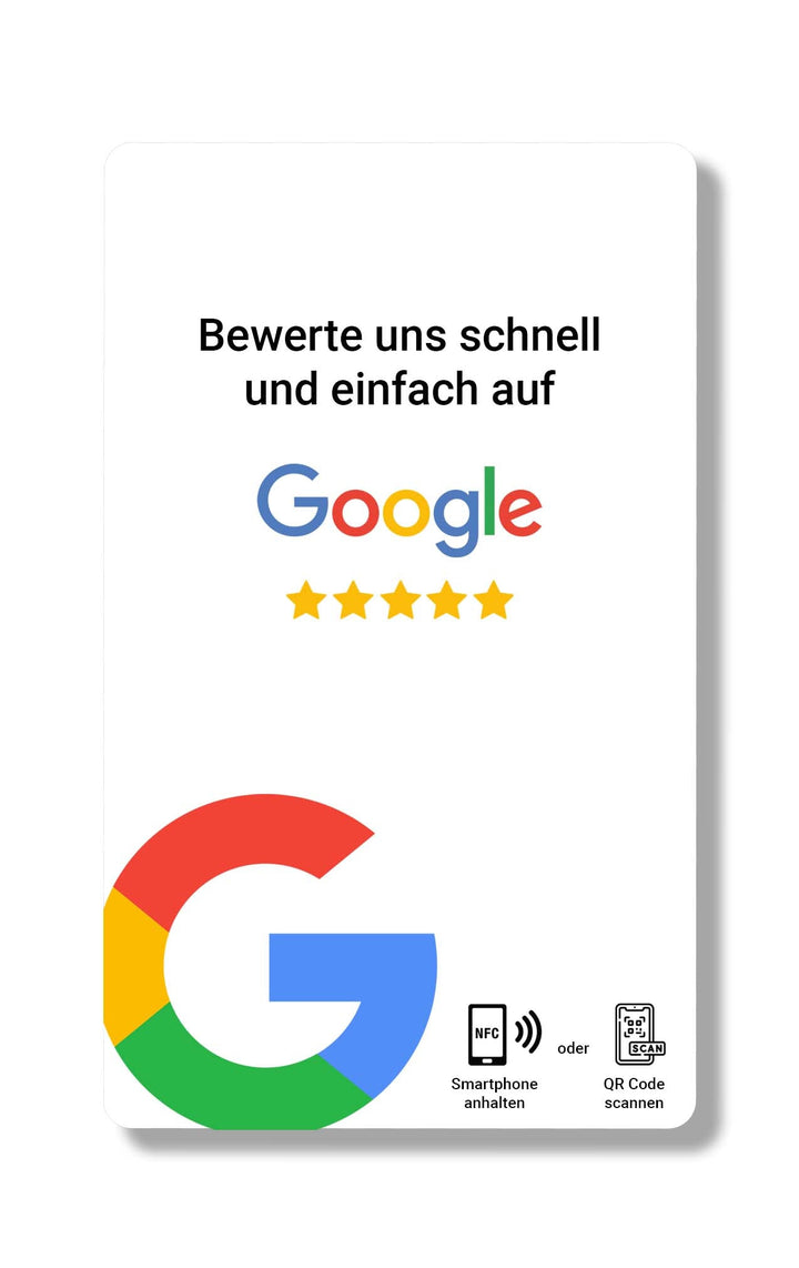 Google Bewertungskarte ohne Logo - Kartenfabrik