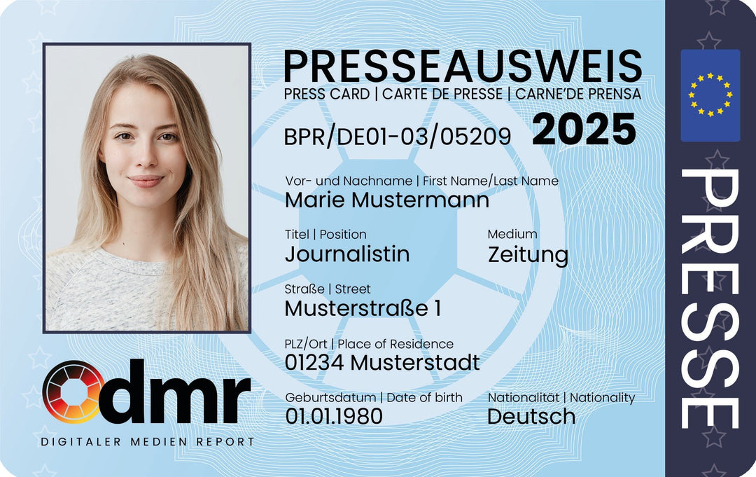 Presseausweis Europa 2025 - Kartenfabrik